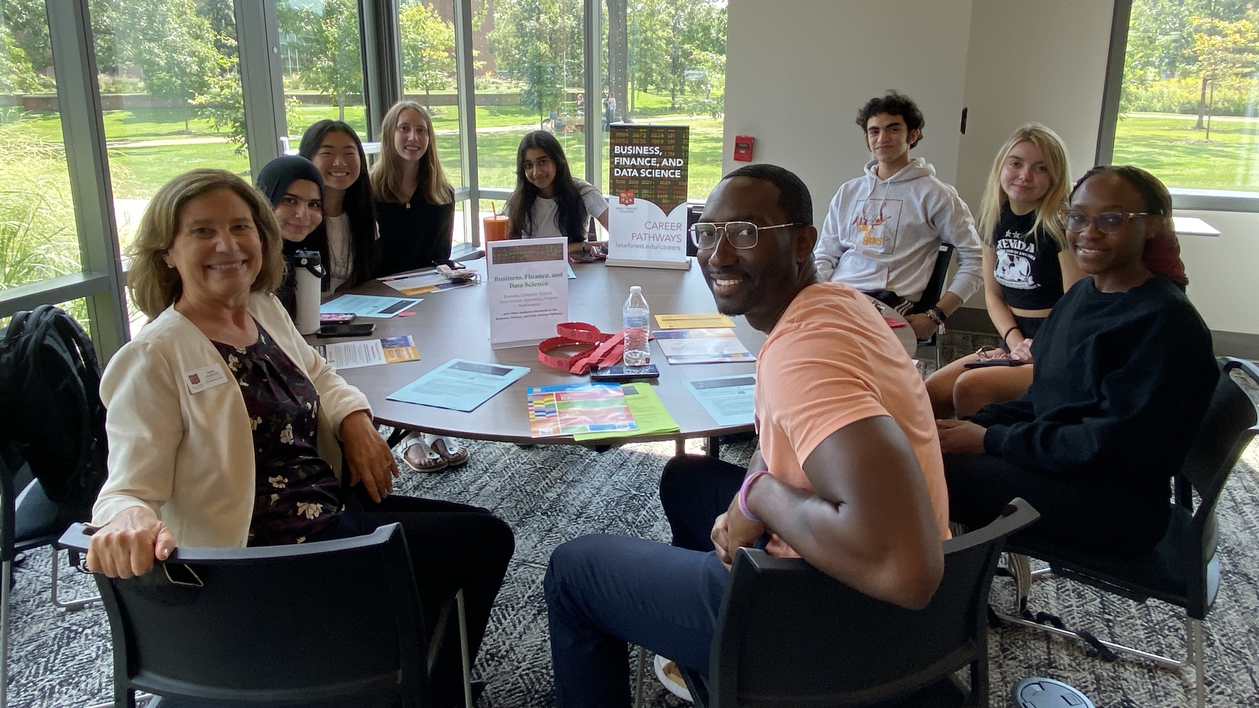 Students and career advisors at the CAC open house