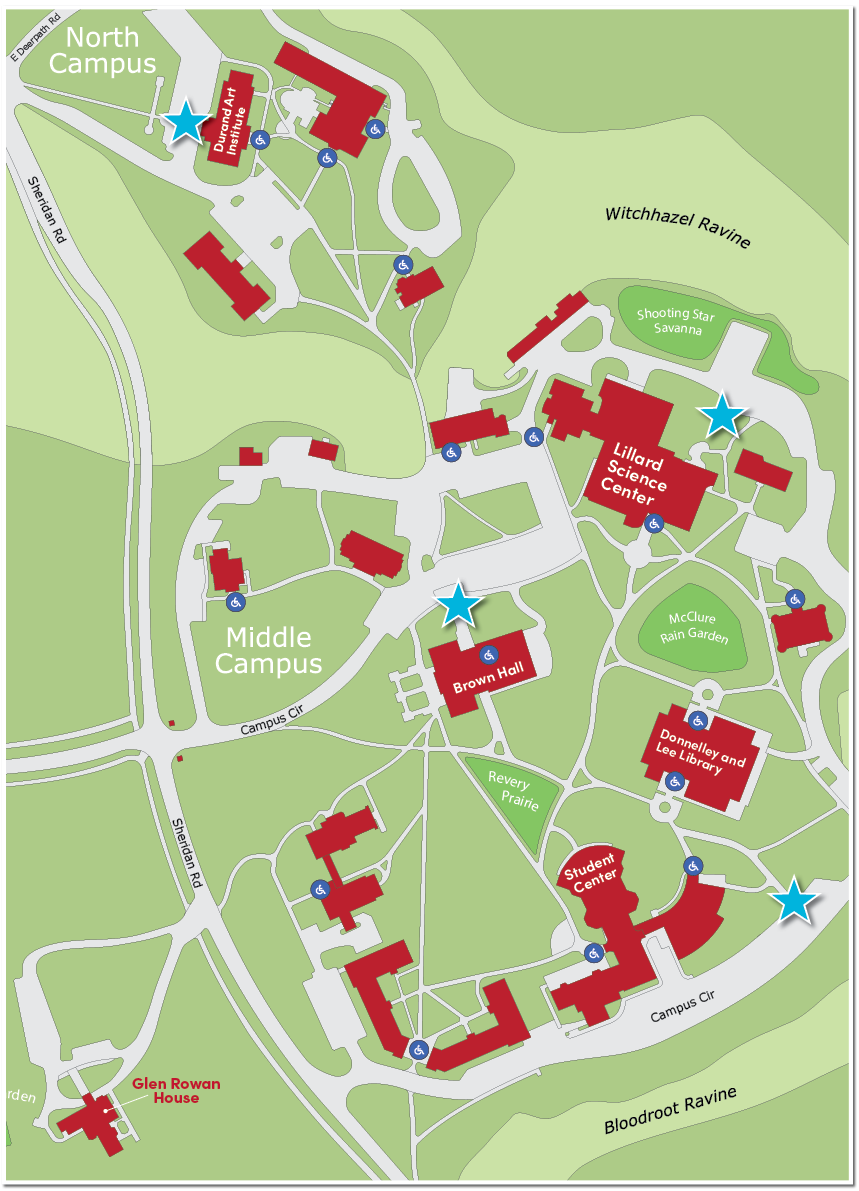 North and Middle Campus map