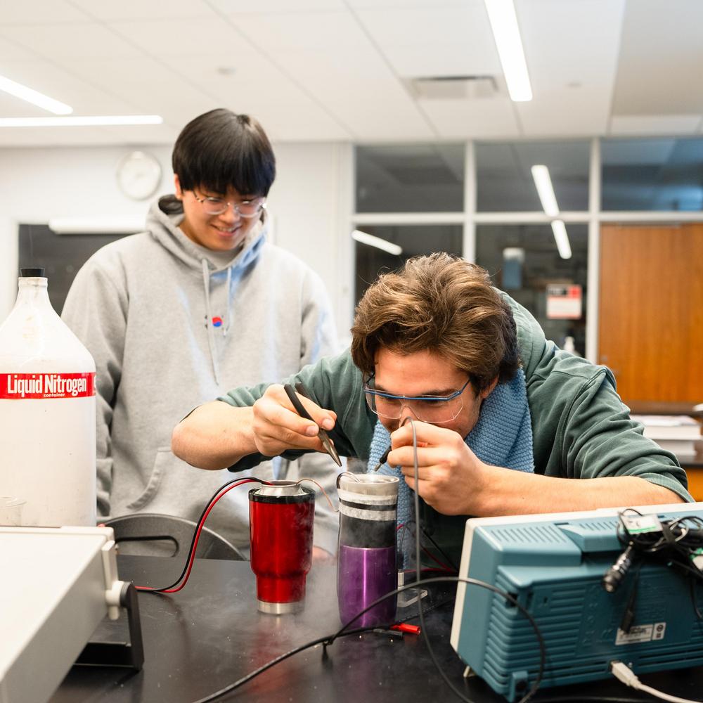 Students conducting a science experiment