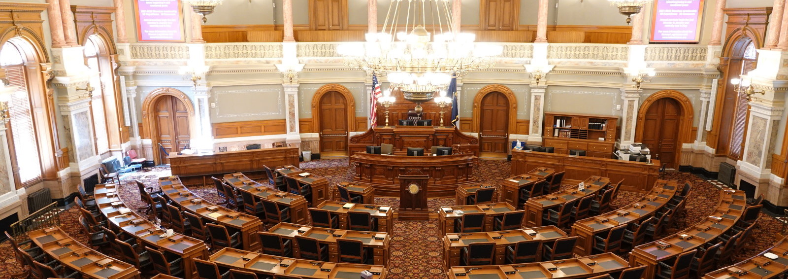 The interior of the Kansas House of Representatives