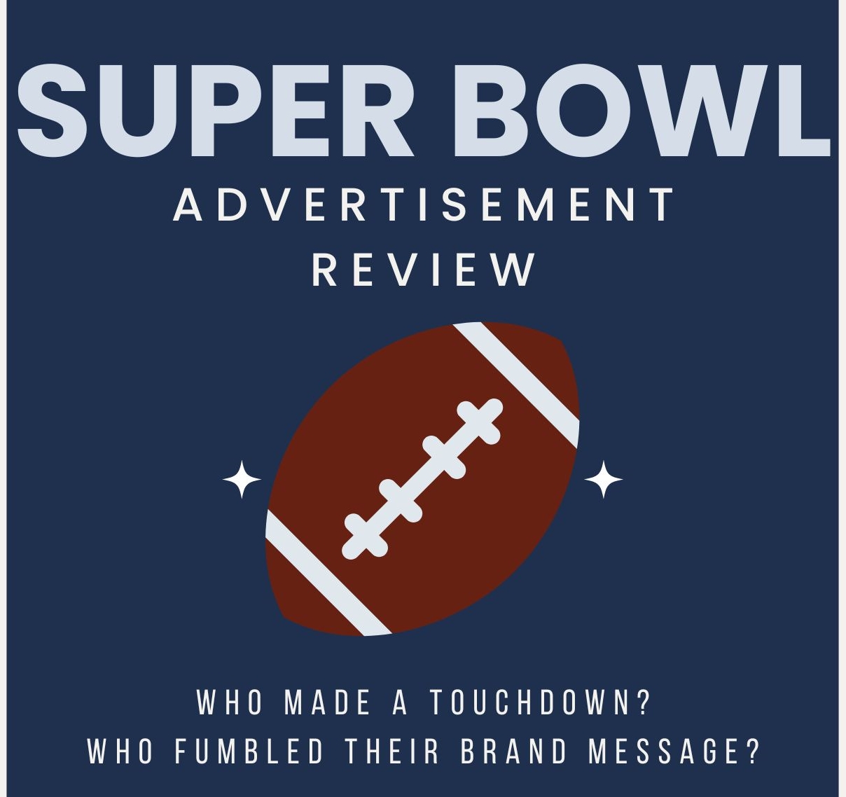 super bowl ad review poster