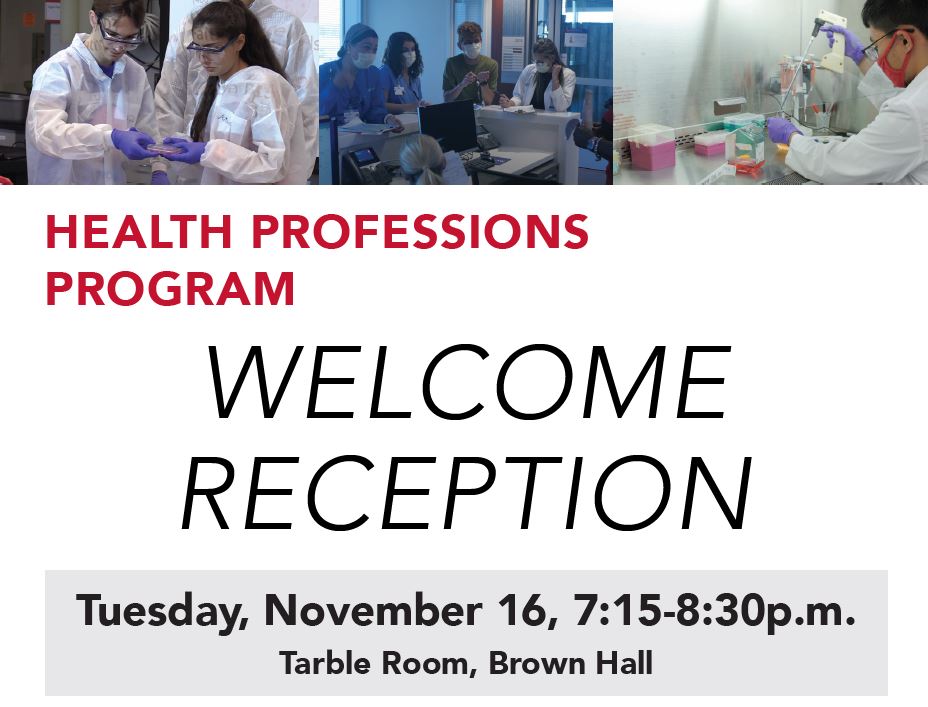 Health Professions Program Welcome Reception