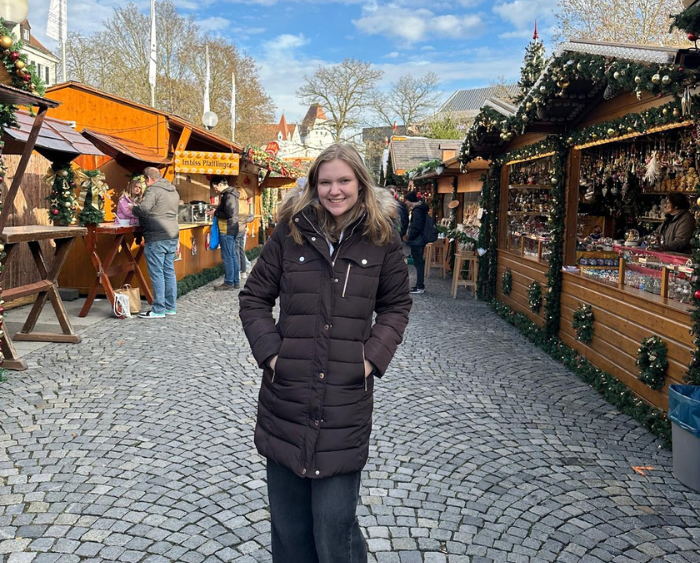 Emma at a Christmas Market in Germany