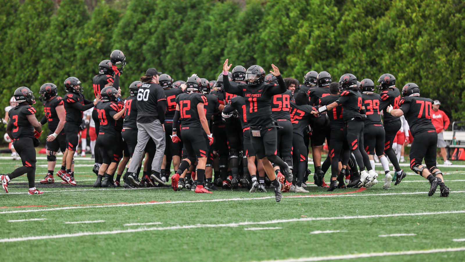 football team celebrating