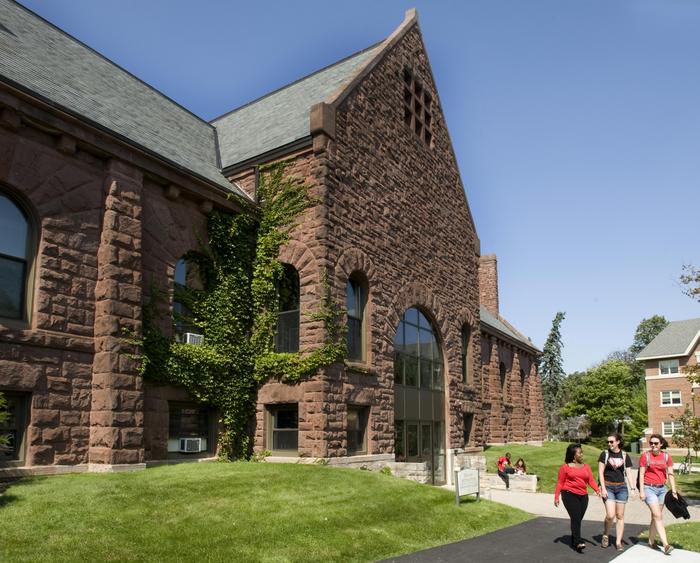 Back of Durand Art Institute on sunny day