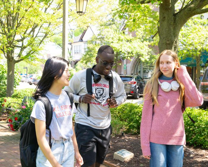 students in downtown lake forest