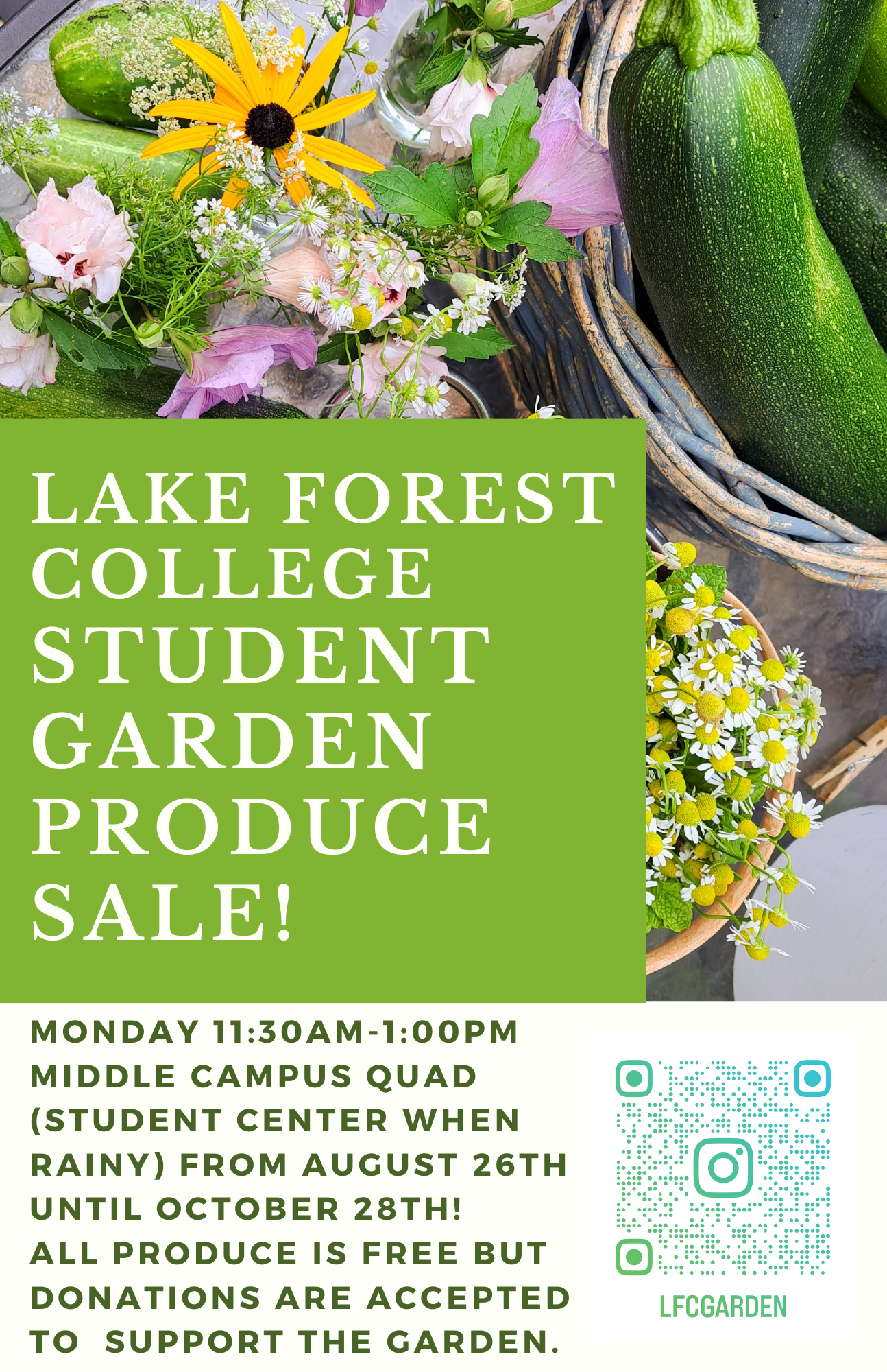 Student garden sale event poster