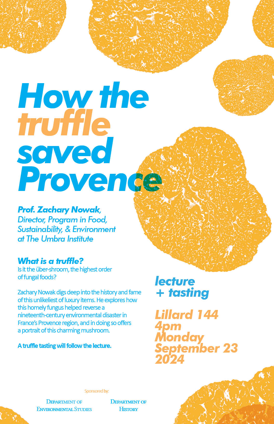 How the truffle saved provence event poster