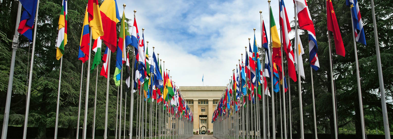 exterior view of the UN building in Geneva